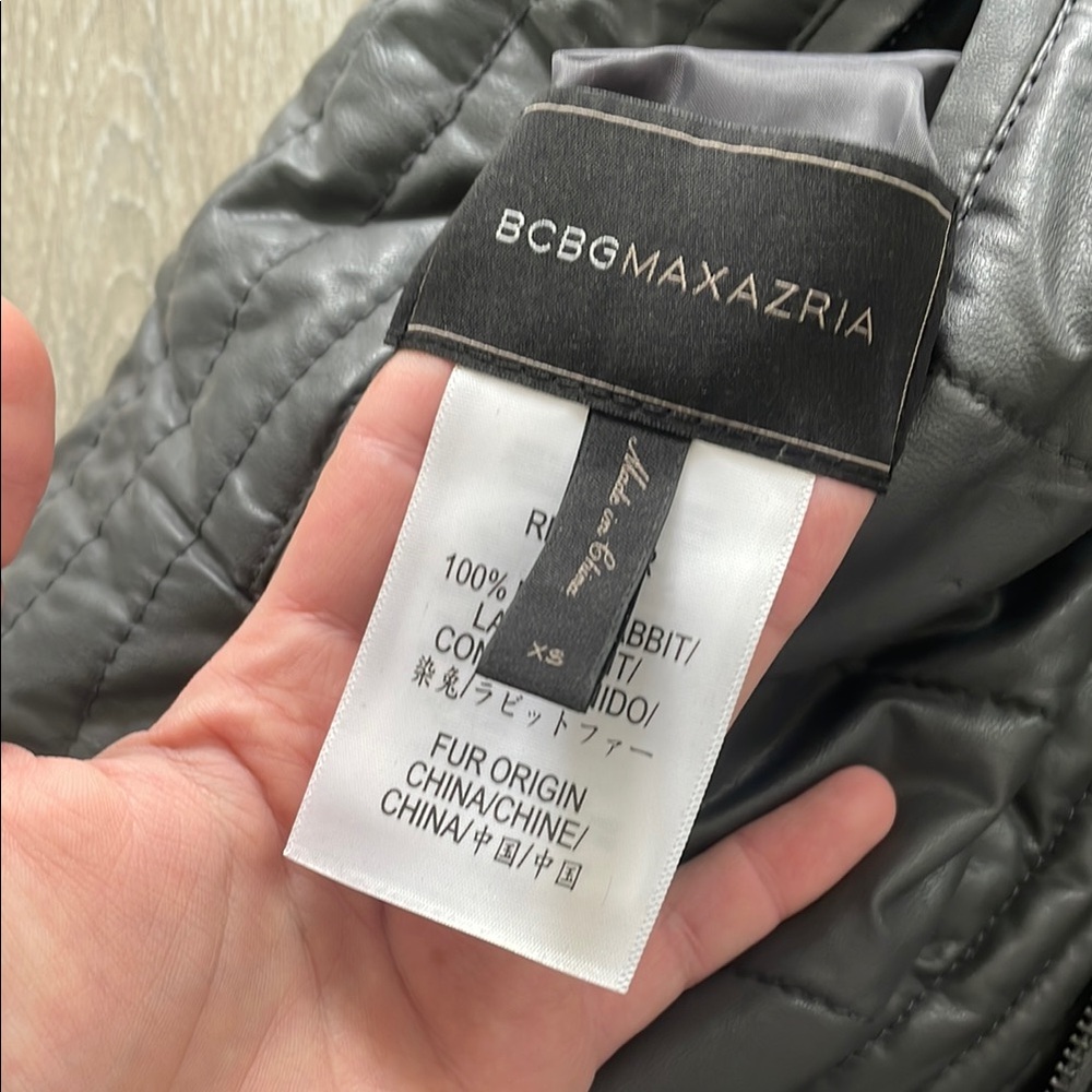 BCBGMaxAzria Gray Rabbit Fur Vest - Picture 7 of 12